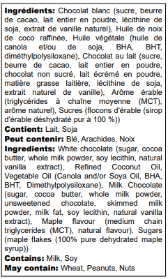 Belgian Crunchy Maple Cone Dip - Case of 6 x 1KG - Canadian Distribution - Ships Free Within Canada on Orders Above CAD $199