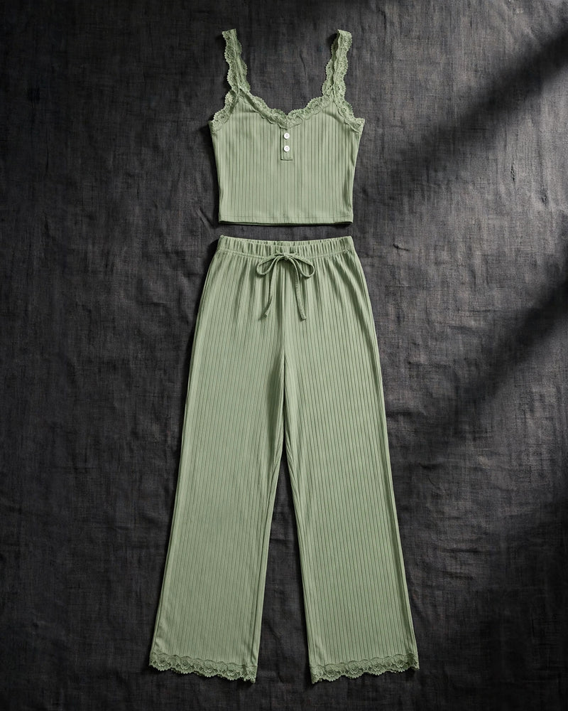 Women's Sexy Two-Piece Pajamas with Suspenders Home Wear Two-Piece Set