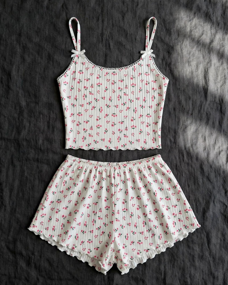 Women's Cotton Camisole and Shorts Sleepwear Set