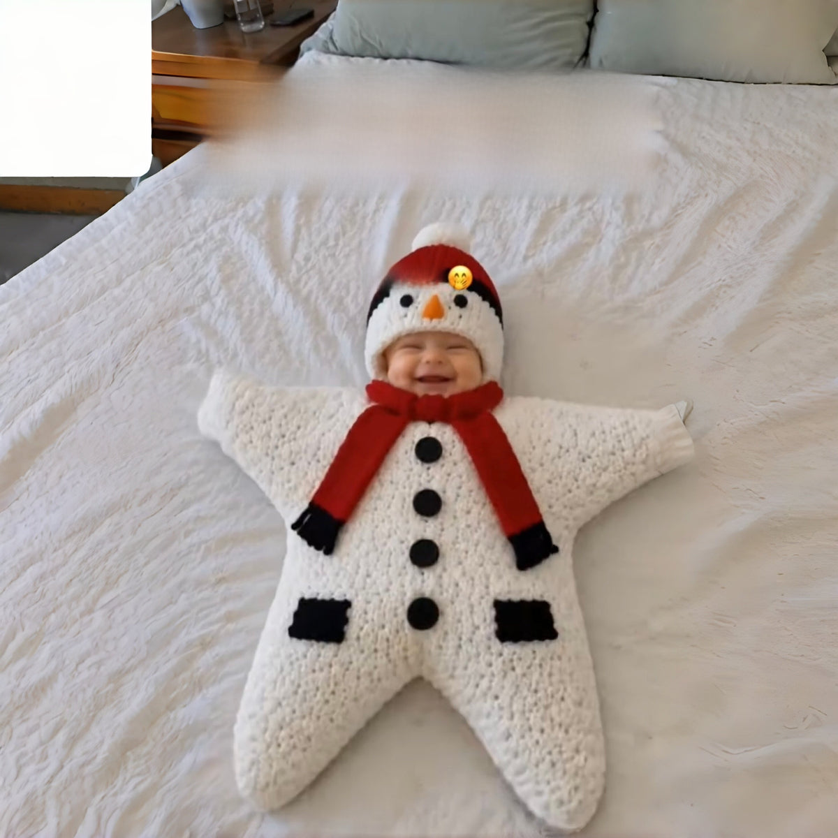 Gingerbread Man Button Baby Sleeping Bag