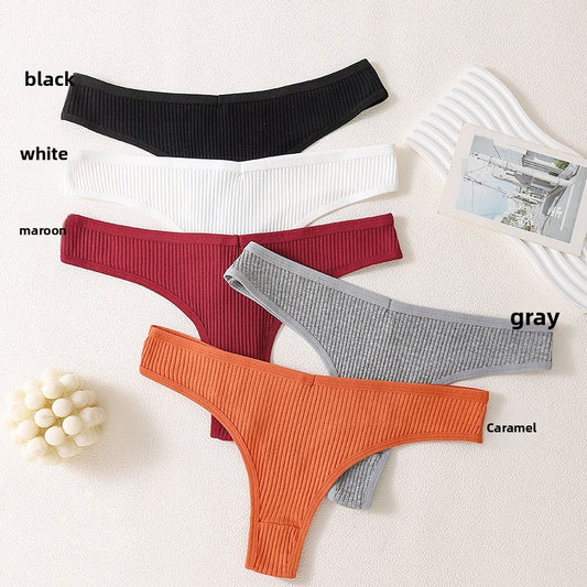 Womens Cotton Low-Waist T-String Underwear