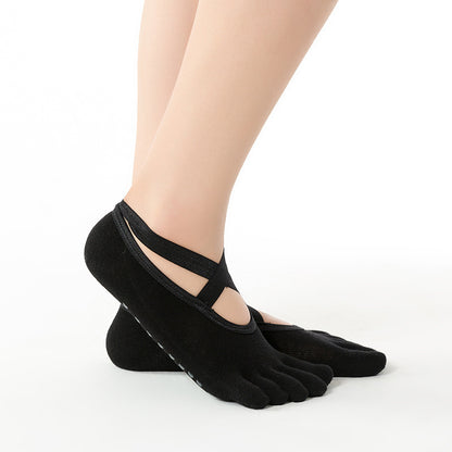 Yoga Socks Anti-Slip Five-Toe Cotton Fitness Socks