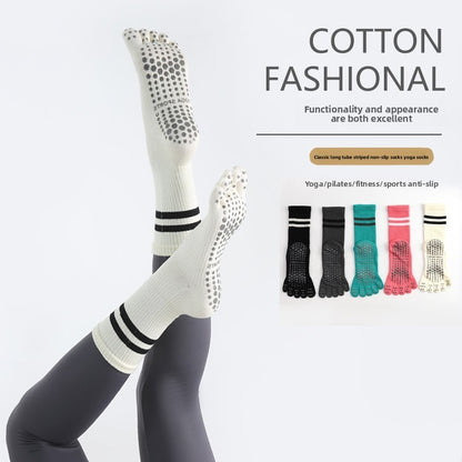 Yoga Socks Anti-Slip Five-Toe Cotton Fitness Socks