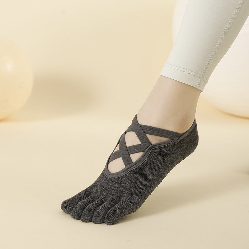 Yoga Socks Anti-Slip Five-Toe Cotton Fitness Socks
