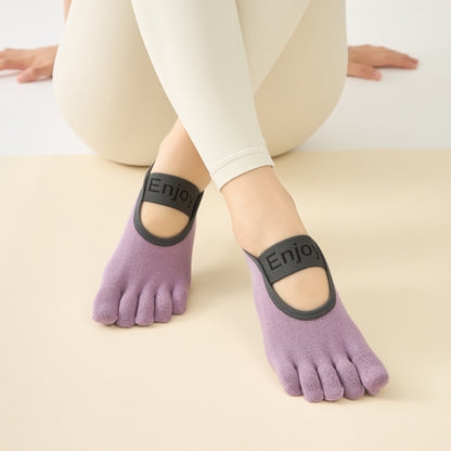 Yoga Socks Anti-Slip Five-Toe Cotton Fitness Socks