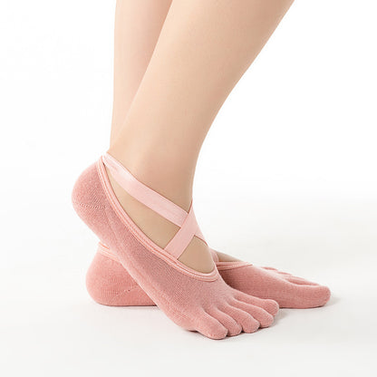 Yoga Socks Anti-Slip Five-Toe Cotton Fitness Socks