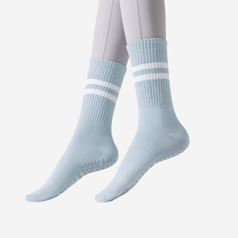 Womens Striped Non-Slip Yoga Socks