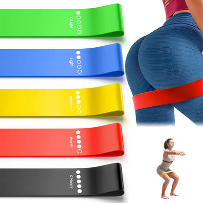Pink Resistance Bands Set - 5 Pieces
