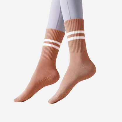 Womens Striped Non-Slip Yoga Socks