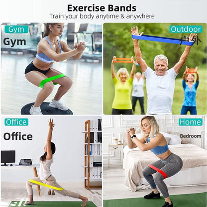 Pink Resistance Bands Set - 5 Pieces