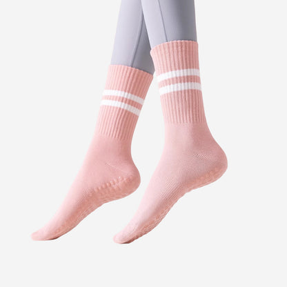 Womens Striped Non-Slip Yoga Socks