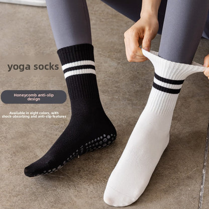 Womens Striped Non-Slip Yoga Socks