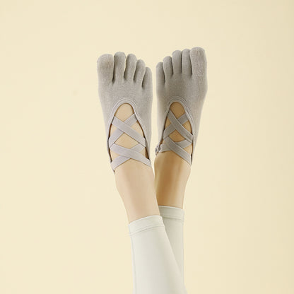 Yoga Socks Anti-Slip Five-Toe Cotton Fitness Socks