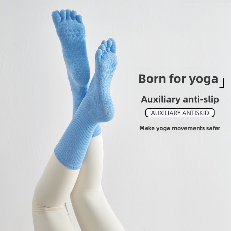 Yoga Socks Anti-Slip Five-Toe Cotton Fitness Socks