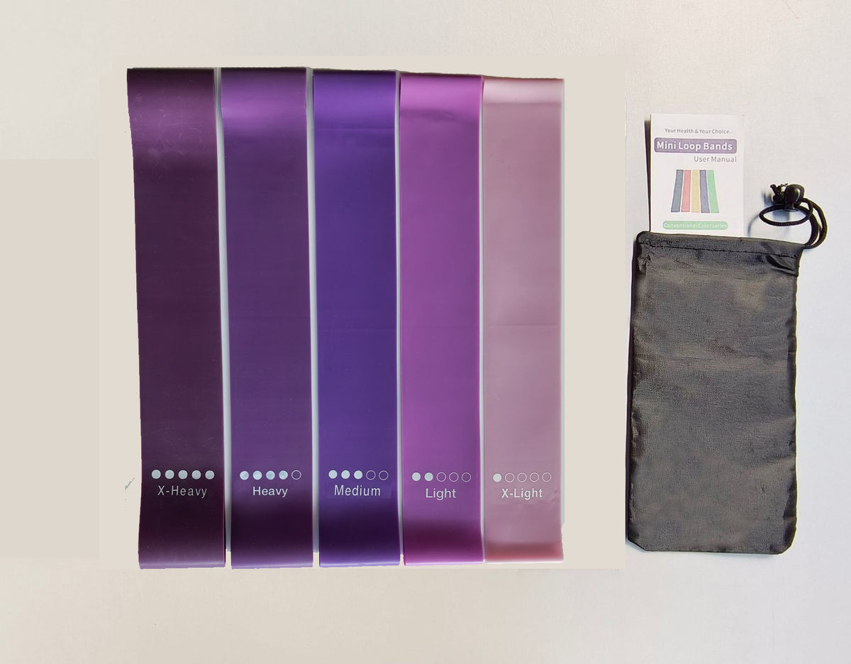 Purple Resistance Bands Set - TPE