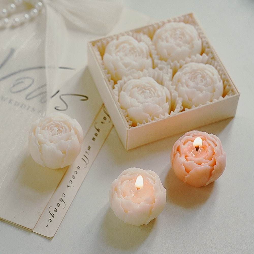 Handmade Floral Scented Candles Gift Set
