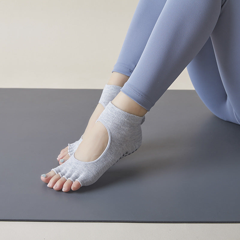Yoga Socks Anti-Slip Five-Toe Cotton Fitness Socks