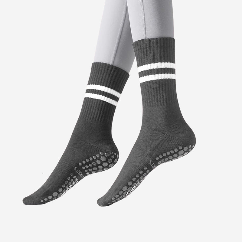 Womens Striped Non-Slip Yoga Socks