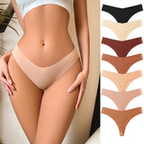 Seamless Womens Thong with Cotton Gusset