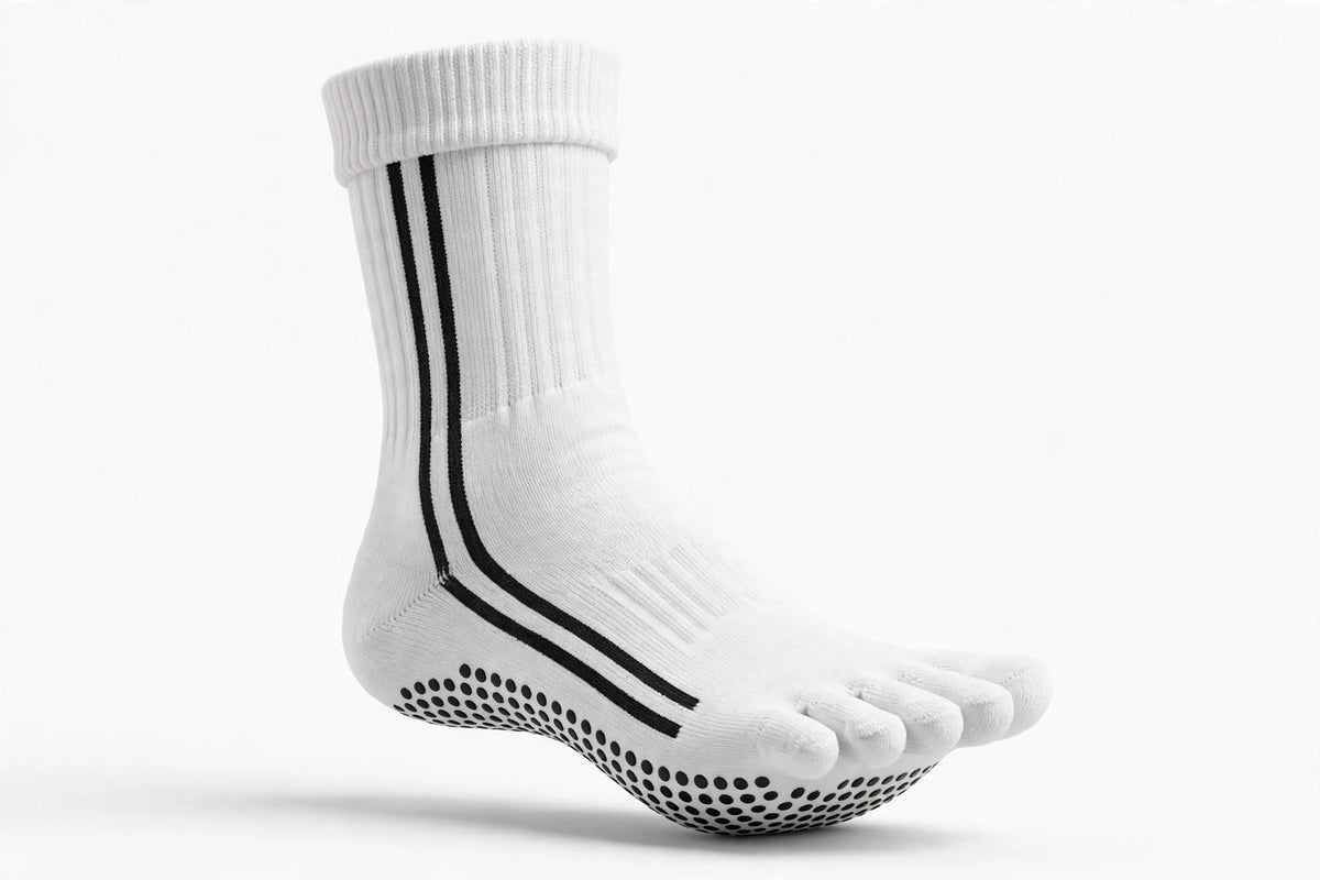 NOEILI Backless Yoga Socks – Vertical Stripe