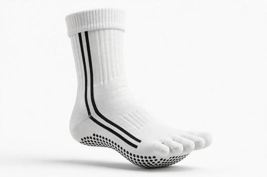 NOEILI Backless Yoga Socks – Vertical Stripe