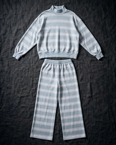 Women's Striped Tracksuit Two-Piece Set Long Sleeve Casual Pants Suit