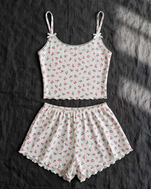 Women's Cotton Camisole and Shorts Sleepwear Set